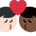 👨🏻‍❤️‍💋‍👨🏿