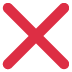 Cross mark :x: ❌